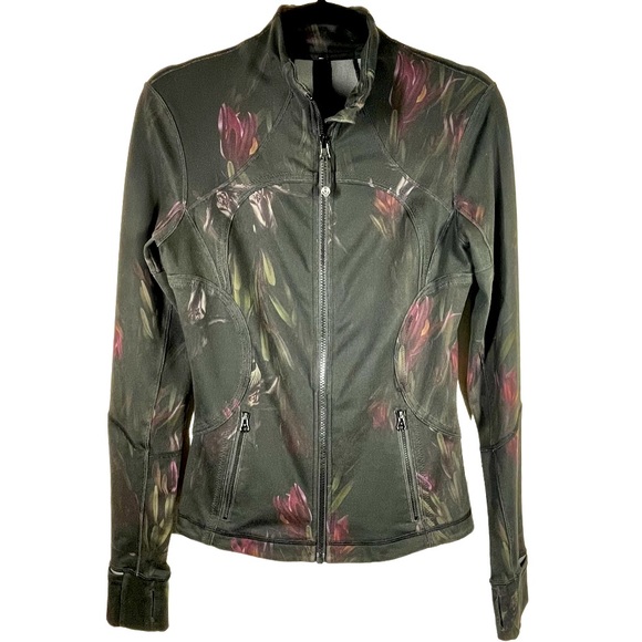 lululemon athletica Jackets & Blazers - Lululemon Define Jacket Black Floral 6 EUC